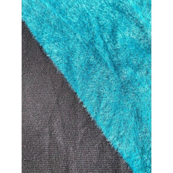 Alfani Sweater Top Small Teal Black Mock-Neck Mixed-Media‎ Dolman NEW - Picture 2 of 8